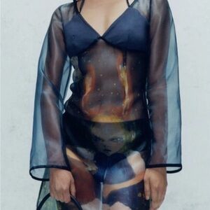 Heaven by Marc Jacobs sheer Eri dress L New